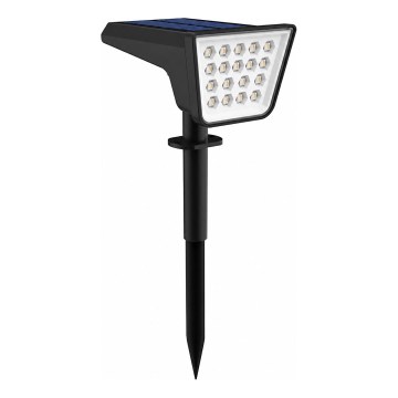 LED RGBW Saulės šviestuvas su jutikliu LED/3,7V IP54 1200 mAh juodas