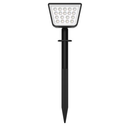 LED RGBW Saulės šviestuvas su jutikliu LED/3,7V IP54 1200 mAh juodas