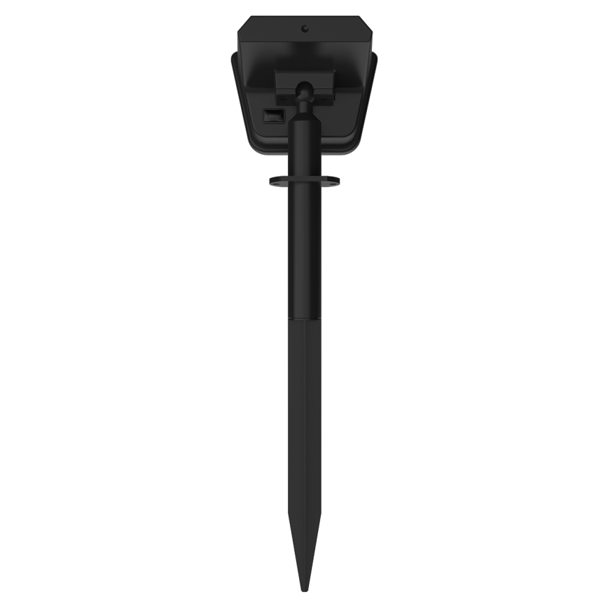 LED RGBW Saulės šviestuvas su jutikliu LED/3,7V IP54 1200 mAh juodas