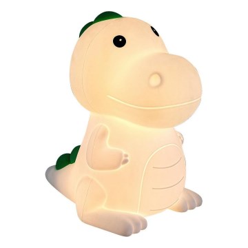 LED RGBW su reguliuojamu ryškumu įkraunama vaikiška naktinė lempa LED/2,5W/5V 3000K 1200 mAh dinozauras