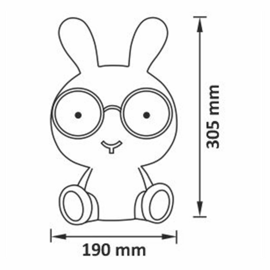 LED RGBW šviesos reguliavimas children's naktinis mažas lempa LED/2,5W/230V triušis balta