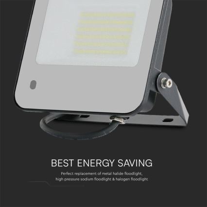 LED RGBW šviesos reguliavimas Prožektoriaus šviestuvas LED/50W/230V IP65 pilka + nuotolinio valdymo pultas