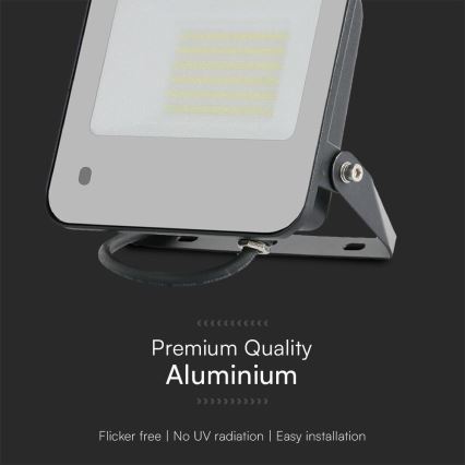 LED RGBW šviesos reguliavimas Prožektoriaus šviestuvas LED/50W/230V IP65 pilka + nuotolinio valdymo pultas