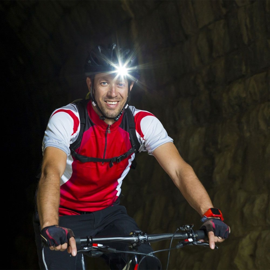 LED RGBW šviesos reguliavimas rechargeable headlamp USB LED/3W/5V IP43 190 lm 24 h