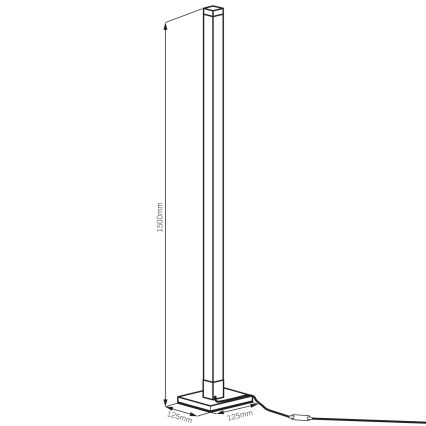 LED RGBW Pritemdomas toršeras MAGICAL LED/7W/230V + nuotolinio valdymo pultas