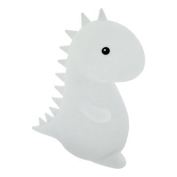 LED RGBW Vaikiškas jutiklinė lempa LED/1W/5V USB 1200 mAh dinozauras