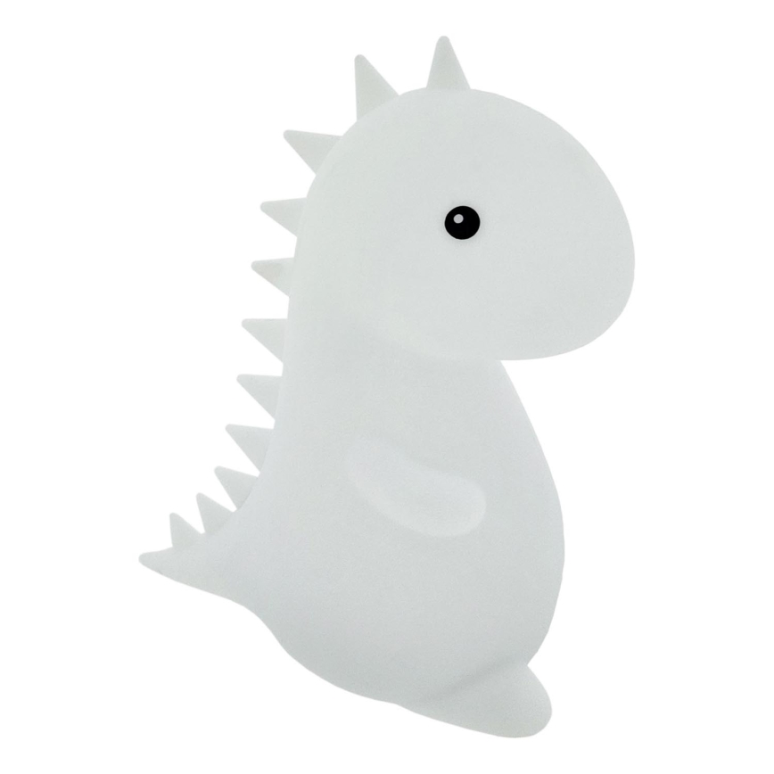 LED RGBW Vaikiškas jutiklinė lempa LED/1W/5V USB 1200 mAh dinozauras