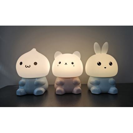 LED RGBW Vaikiškas jutiklinė lempa LED/1W/5V USB 1200 mAh kočka