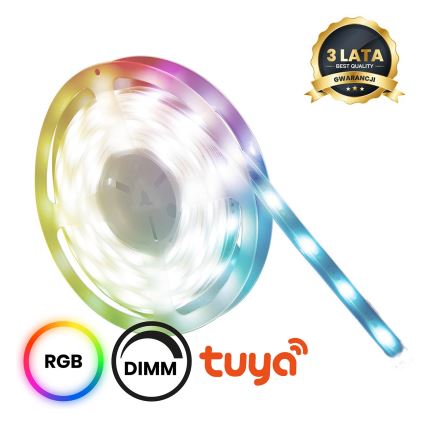 LED RGBW Vonios reguliuojama juostelė LED/7,5W/12V IP65 3m Wi-Fi Tuya