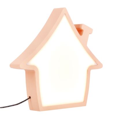 LED Rožinė stalinė lempa HOUSE LED/10W/230V vaikams