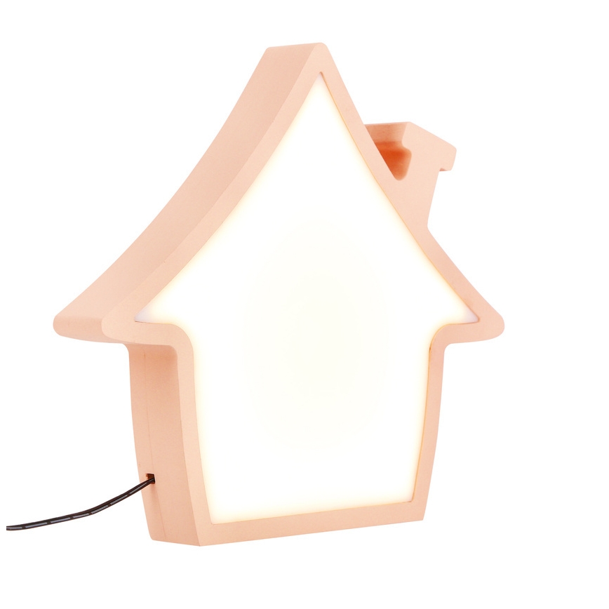 LED Rožinė stalinė lempa HOUSE LED/10W/230V vaikams