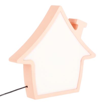 LED Rožinė stalinė lempa HOUSE LED/10W/230V vaikams