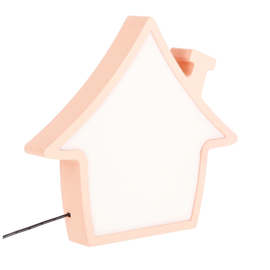 LED Rožinė stalinė lempa HOUSE LED/10W/230V vaikams