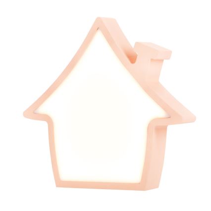LED Rožinė stalinė lempa HOUSE LED/10W/230V vaikams