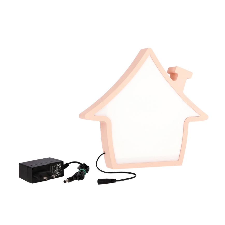 LED Rožinė stalinė lempa HOUSE LED/10W/230V vaikams