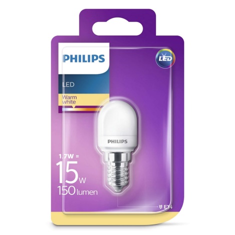 LED šaldytuvo lemputė Philips E14/1,7W/230V 2700K