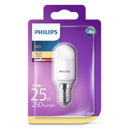 LED šaldytuvo lemputė Philips E14/3,2W/230V 2700K