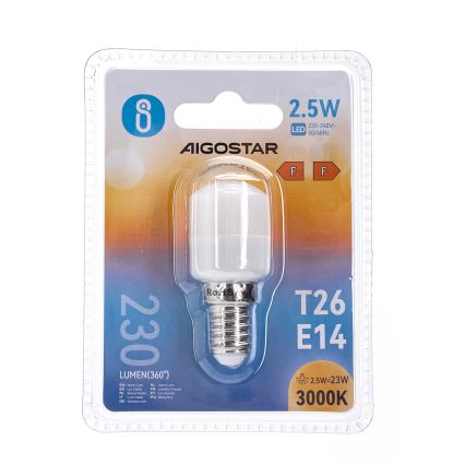 LED šaldytuvo lemputė T26 E14/2,5W/230V 3000K - Aigostar