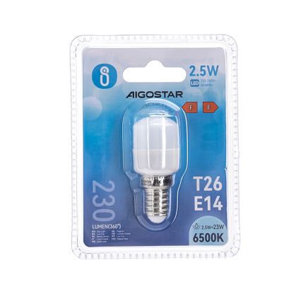 LED šaldytuvo lemputė T26 E14/2,5W/230V 6500K - Aigostar