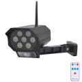 LED saugumo kameros imitacija su jutikliu ir saulės moduliu LED/5W/5,5V 800 mAh IP65 + nuotolinis valdymas
