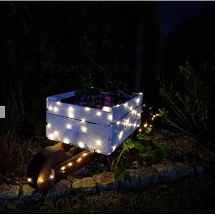 LED Saulės dekoratyvinė girlianda 200xLED/1,2V 800 mAh 12 m IP44 juoda