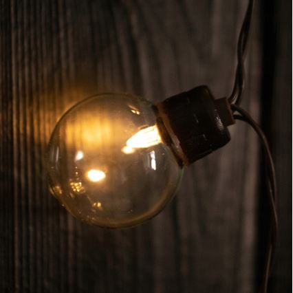 LED saulės dekoratyvinė girlianda 30 LED / 8 funkcijos 500 mAh 10,6 m IP67 šiltai balta