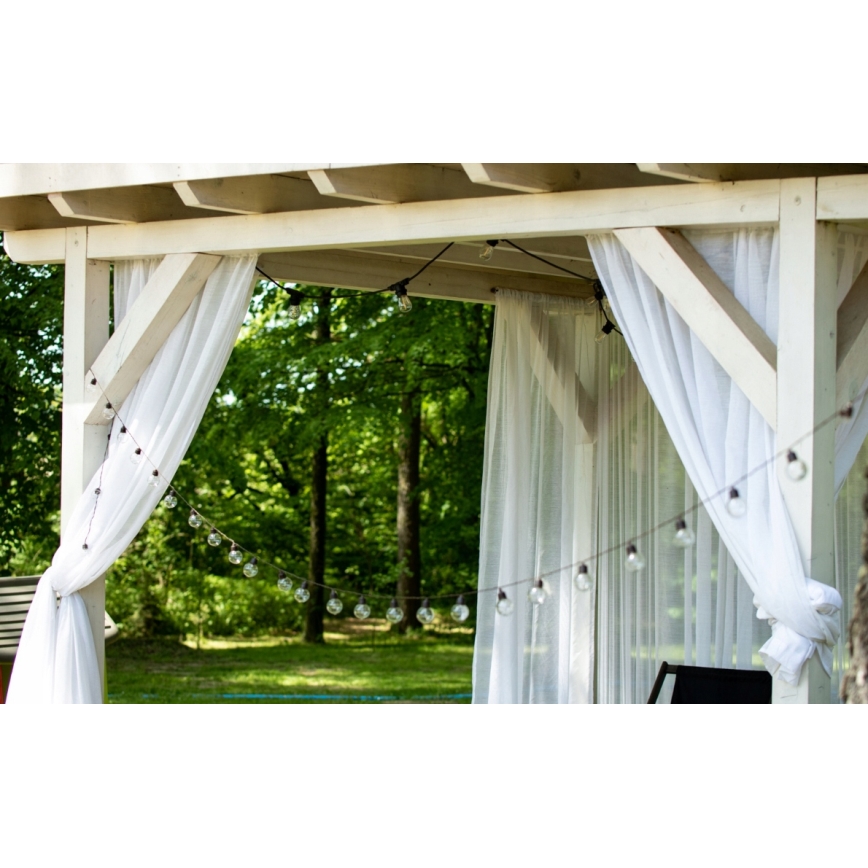 LED saulės dekoratyvinė girlianda 30xLED/8 funkcijų 500 mAh 10,6 m IP67 šiltai balta