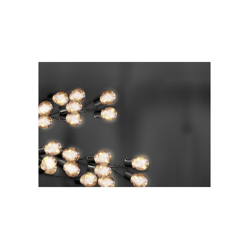 LED Saulės Dekoratyvinė girlianda LED/1,2V 300 mAh 3,8 m IP44