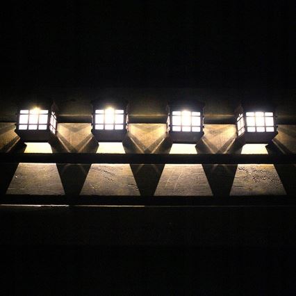 LED saulės energija maitinamas sieninis šviestuvas su sutemų jutikliu LED/1,2 V 600 mAh IP44