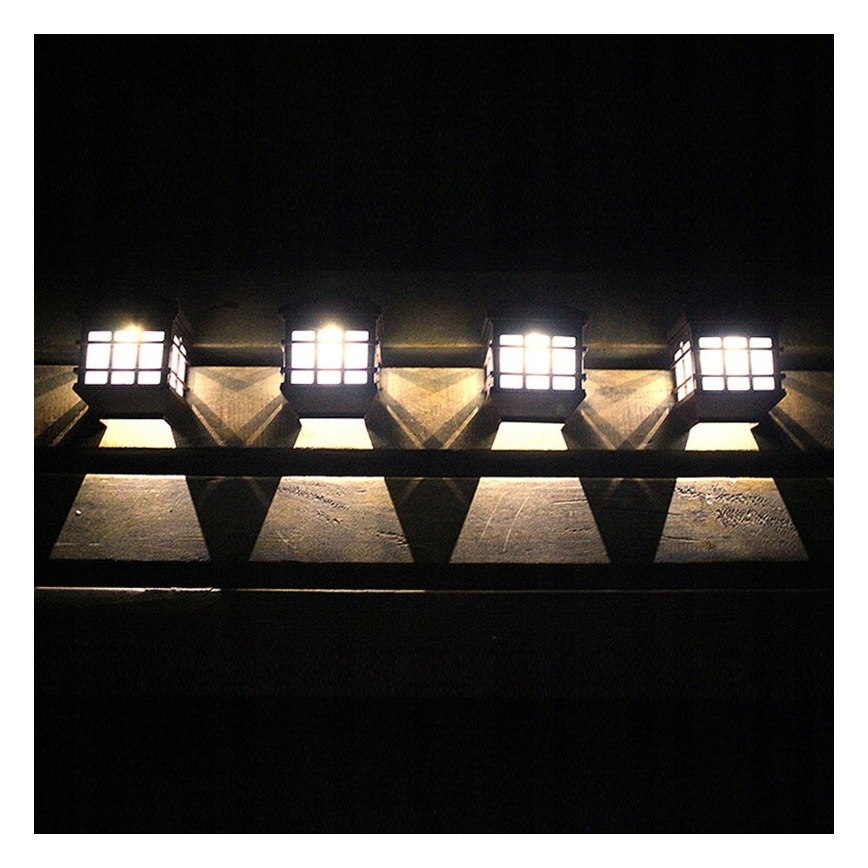 LED saulės energija maitinamas sieninis šviestuvas su sutemų jutikliu LED/1,2 V 600 mAh IP44