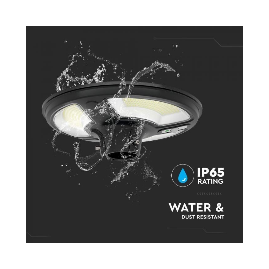 LED Saulės energijos gatvės lempa su jutikliu LED/10W/3,2V IP65 4000K 15000 mAh + nuotolinio valdymo pultas