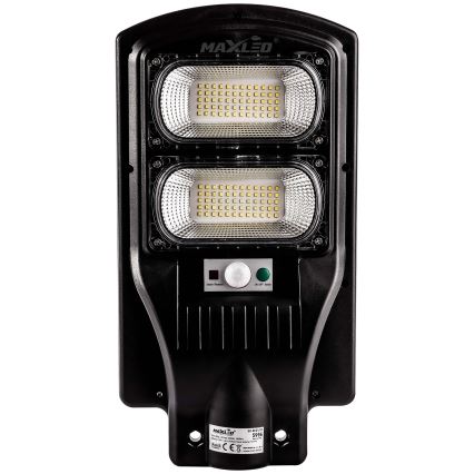 LED Pritemdoma saulės energijos gatvės lempa su jutikliu LED/120W/6V 6500K IP65 juoda + nuotolinio valdymo pultas