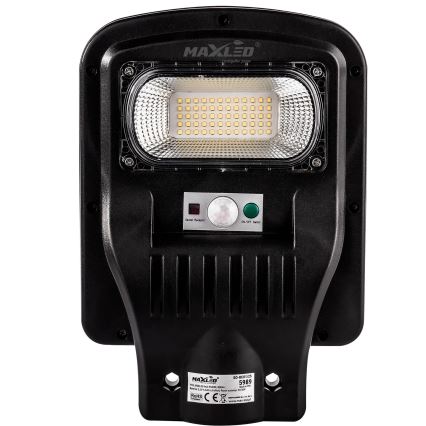 LED Pritemdoma saulės energijos gatvės lempa su jutikliu LED/150W/6V 6500K IP65 juoda + nuotolinio valdymo pultas