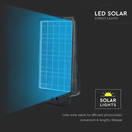 LED Saulės energijos gatvės lempa su jutikliu LED/15W/7,4V 4000K IP65 10800 mAh
