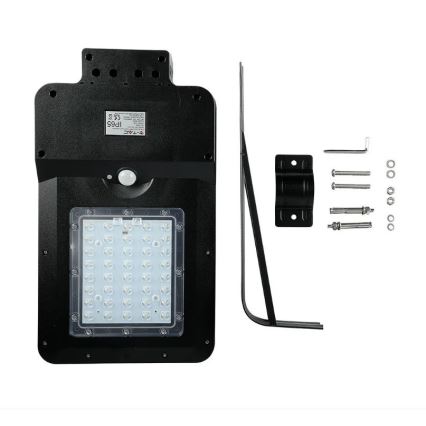 LED Saulės energijos gatvės lempa su jutikliu LED/15W/7,4V 6000K IP65 10800 mAh