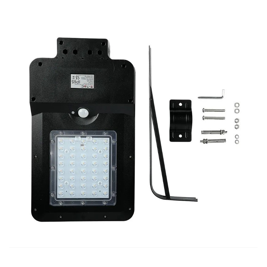 LED Saulės energijos gatvės lempa su jutikliu LED/15W/7,4V 6000K IP65 10800 mAh