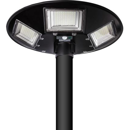 LED Pritemdoma saulės energijos gatvės lempa su jutikliu LED/22W/6V 18000 mAh 6500K IP65 juoda + nuotolinio valdymo pultas