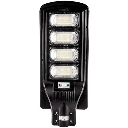 LED Pritemdoma saulės energijos gatvės lempa su jutikliu LED/240W/6V 6500K IP65 juoda + nuotolinio valdymo pultas