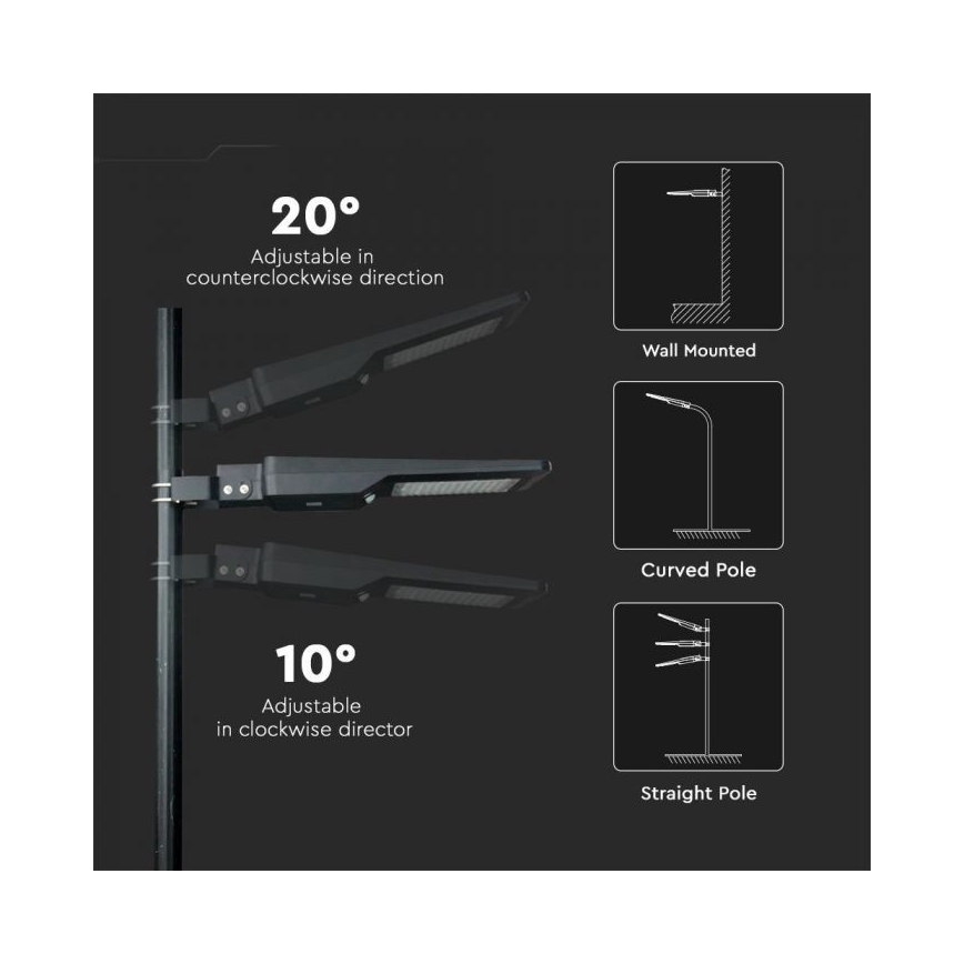 LED Saulės energijos gatvės lempa su jutikliu LED/40W/9,6V IP65 6000K + nuotolinio valdymo pultas