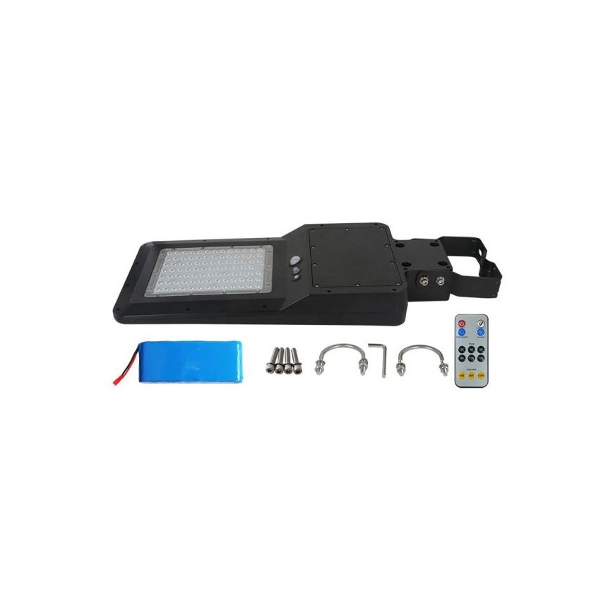LED Saulės energijos gatvės lempa su jutikliu LED/40W/9,6V IP65 6000K + nuotolinio valdymo pultas