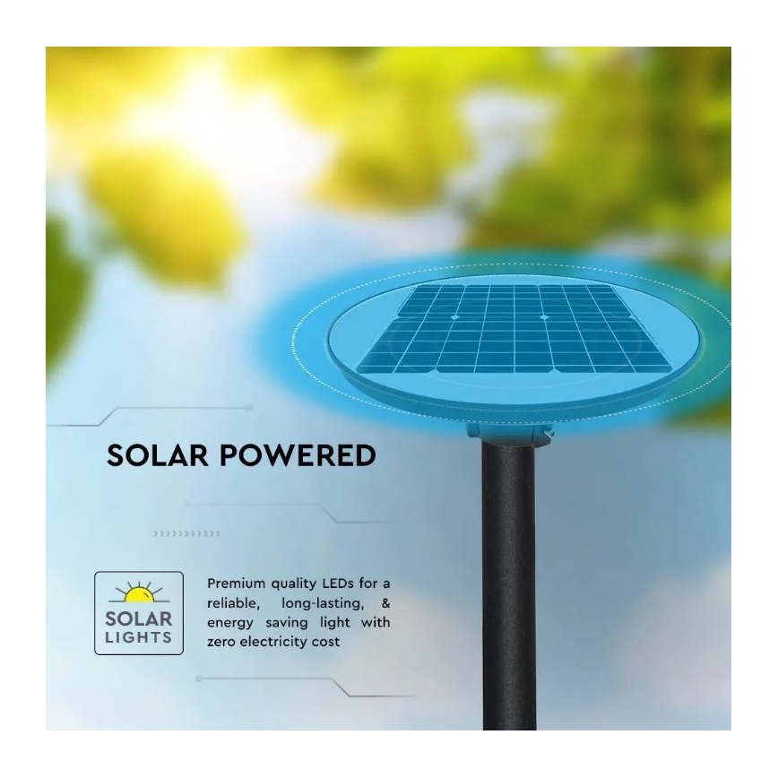 LED Saulės energijos gatvės lempa su jutikliu LED/7,5W/3,2V 6500K IP65 + valdymo pultas