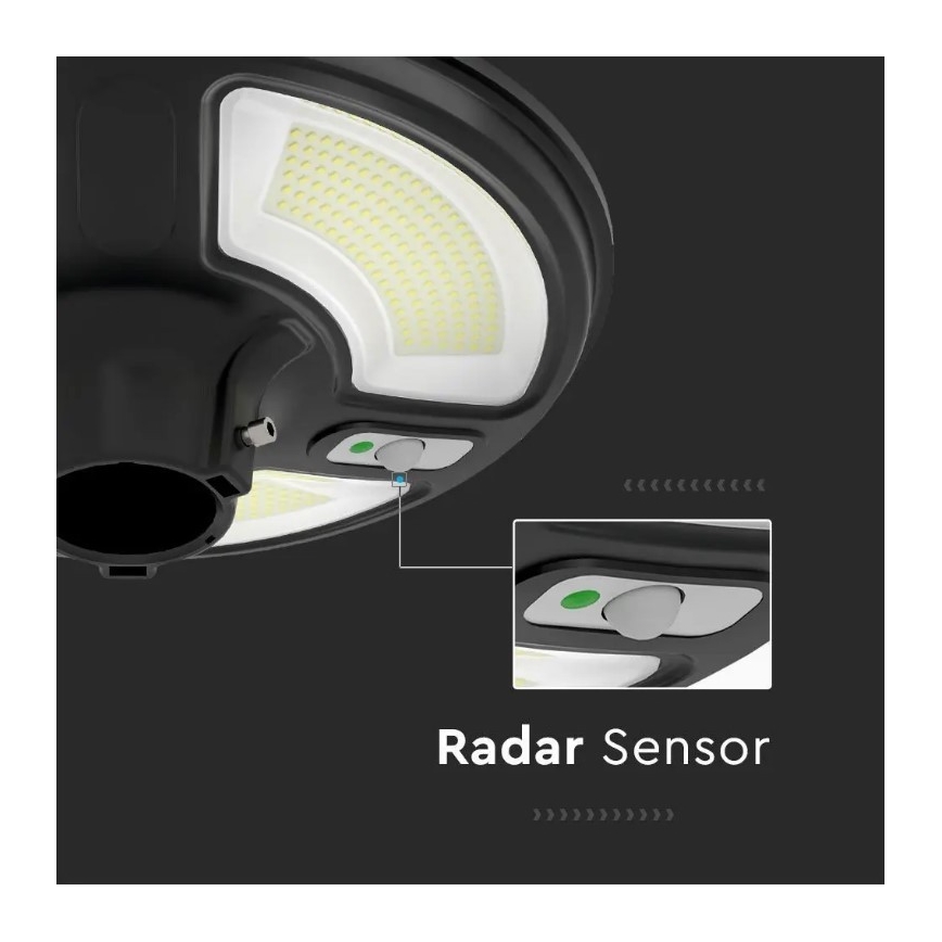 LED Saulės energijos gatvės lempa su jutikliu LED/7,5W/3,2V 6500K IP65 + valdymo pultas