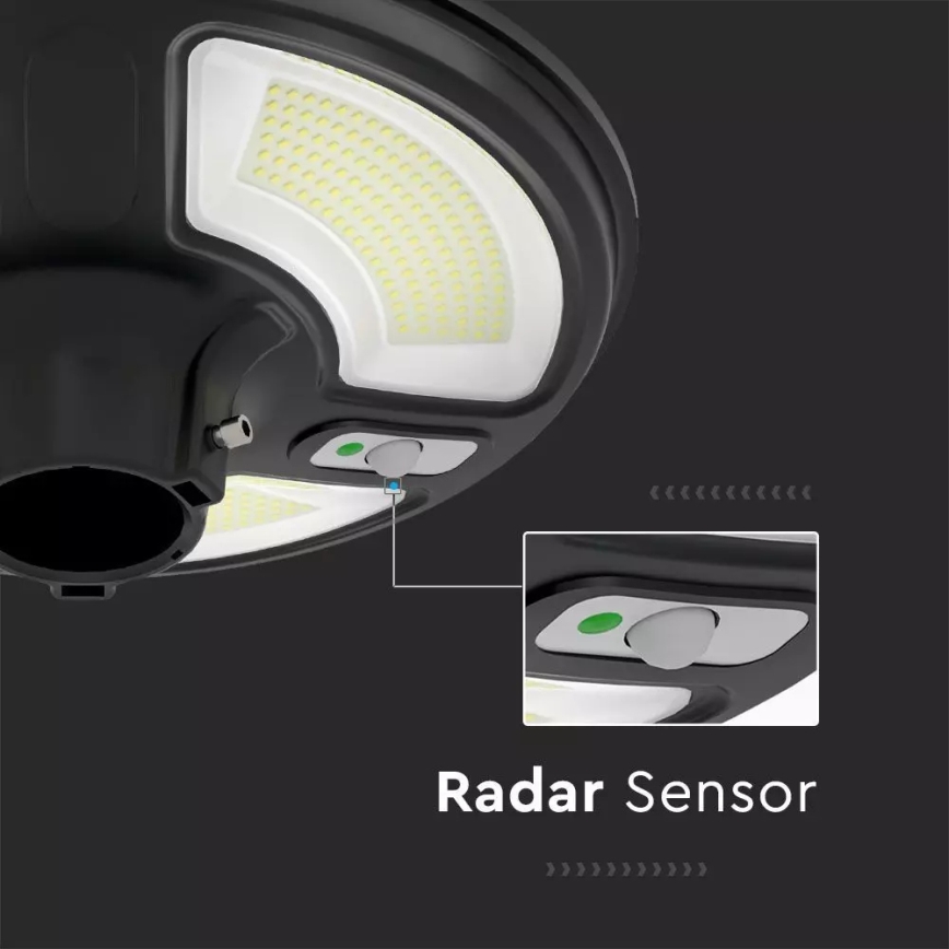 LED Saulės energijos gatvės lempa su jutikliu LED/7,5W/3,2V IP65 4000K 15000 mAh + nuotolinio valdymo pultas