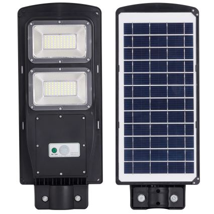 LED Saulės energijos gatvės lempa su jutikliu STREET 2xLED/6W/3,2V 12000 mAh IP65 + nuotolinio valdymo pultas