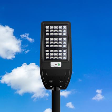 LED Saulės energijos gatvių lempa VIA 100W/10000 mAh 3,2V 6000K IP65 + nuotolinio valdymo pultas