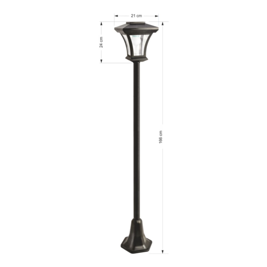 LED Saulės energijos lauko lempa LED/1,2V IP44 juoda