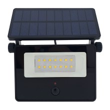LED Saulės energijos lauko Prožektoriaus šviestuvas su jutikliu LED/2W/3,7V 4200K IP44