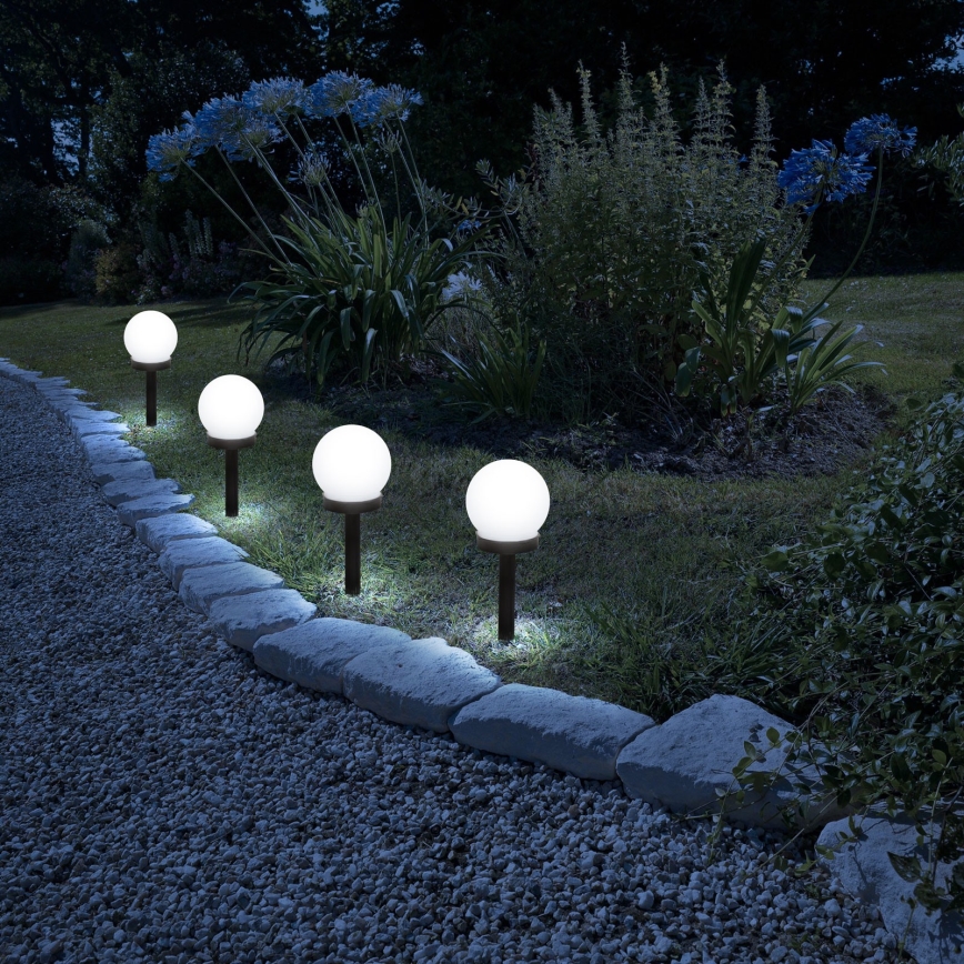 LED Saulės energijos lempa LED/1,2V 40mAh IP44 juoda