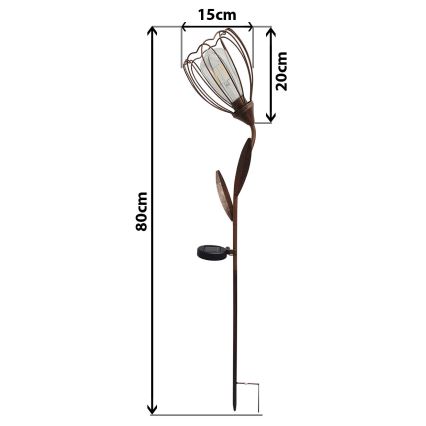 LED Saulės energijos lempa LILLY 1xE27/1,2V IP44