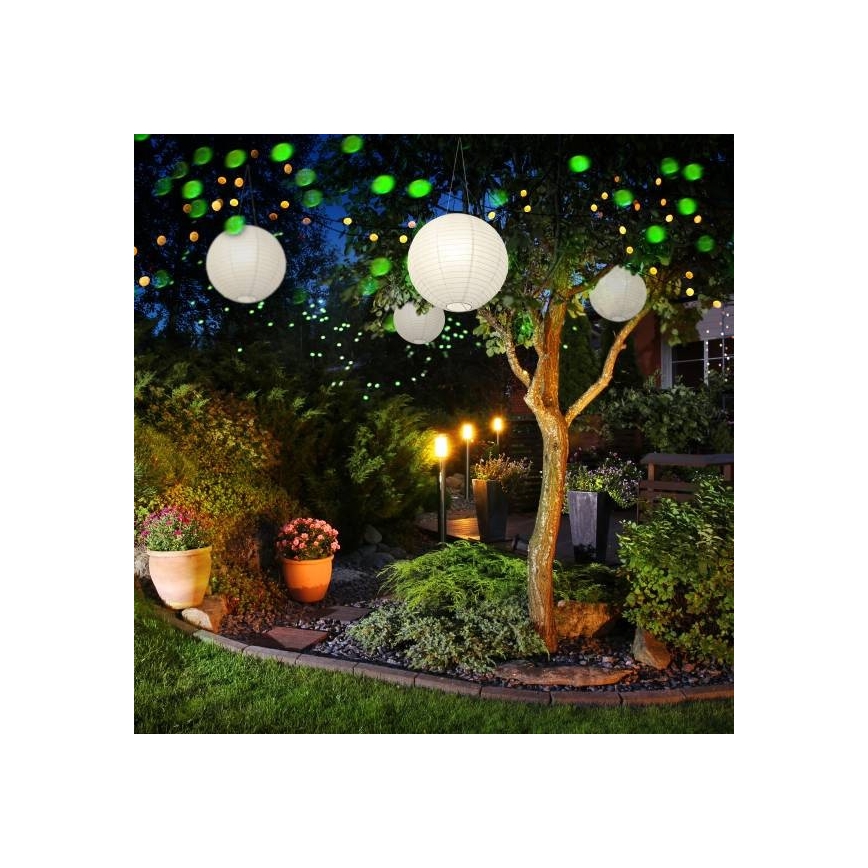 LED Saulės energijos pakabinamas šviestuvas ORIGAMI LED/0,08W/1,2V 300mAh d. 30 cm IP44